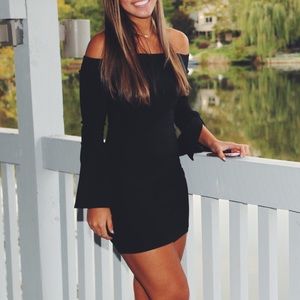 Black lulus off the shoulder dress